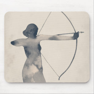 Mousepad Silhueta Watercolor de Arqueiros