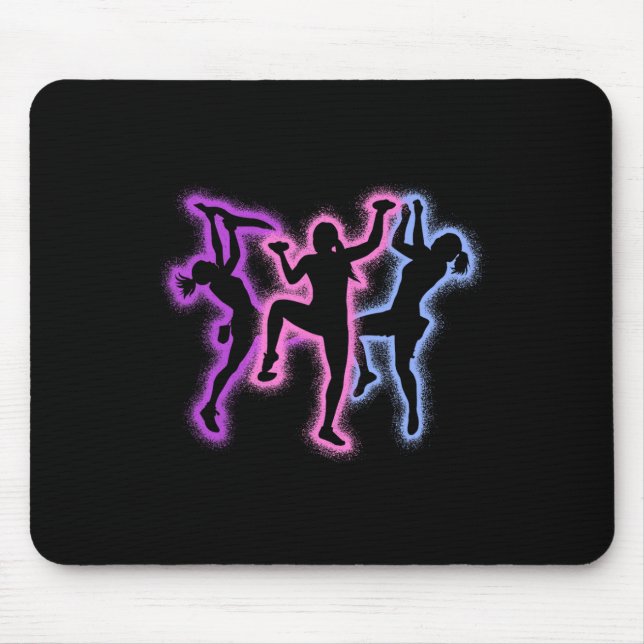 Mousepad Silhuetas de escalada em blocos Meninas Mulheres R (Frente)