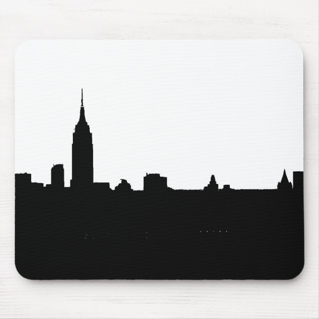 Mousepad Silhuette Black & White New York (Frente)