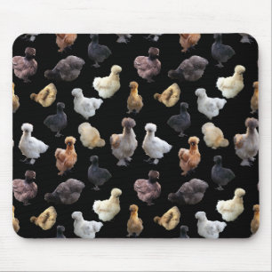 Mousepad Silkie Bantam Chickens