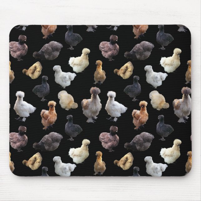 Mousepad Silkie Bantam Chickens (Frente)