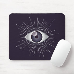 Mousepad Silver e Violet Mystic Mau Eye Nazar Mati