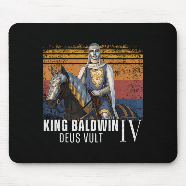 Mousepad Silver Mask King Baldwin Iv Golden Mask Medieval A (Frente)