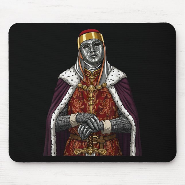 Mousepad Silver Mask King Baldwin Iv Golden Mask Medieval A (Frente)