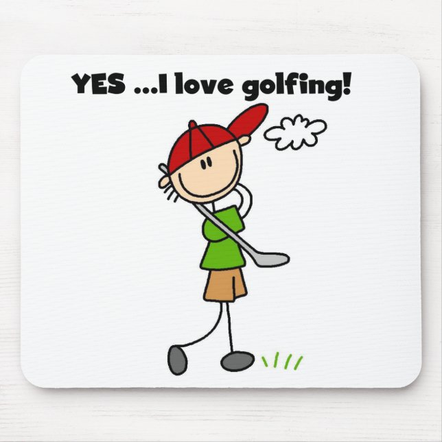 Mousepad Sim, eu amo jogar golfe (Frente)