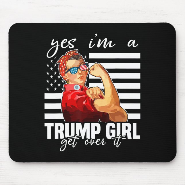 Mousepad Sim, eu sou uma garota de tropeço supera o trunfo  (Frente)