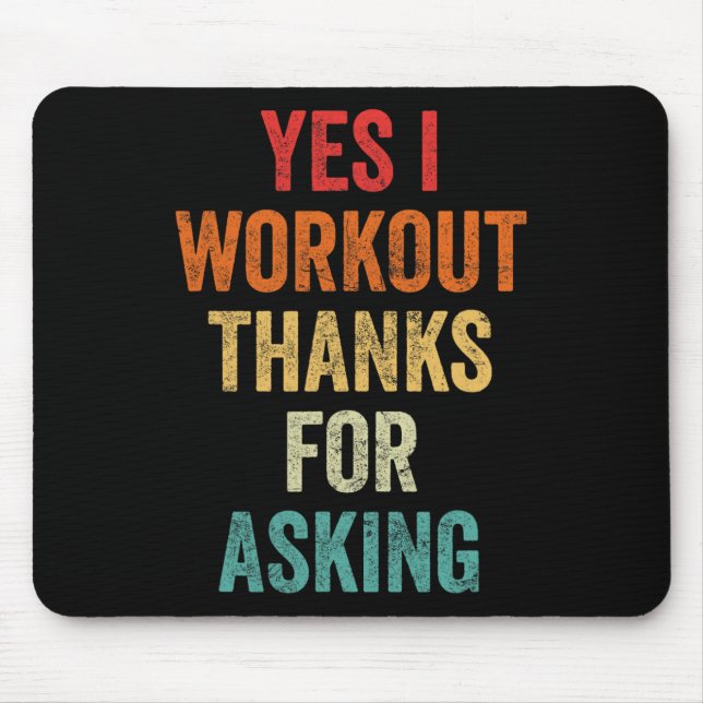 Mousepad Sim I Workout - Expressão de elevação de Piada (Frente)