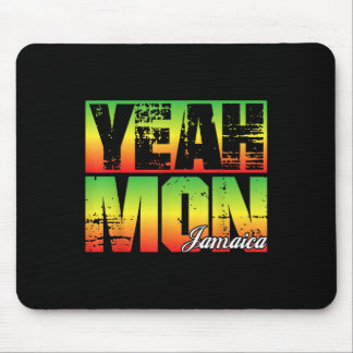Mousepad Sim Mon Retro Jamaica Flag Jamaican Souvenir Funn