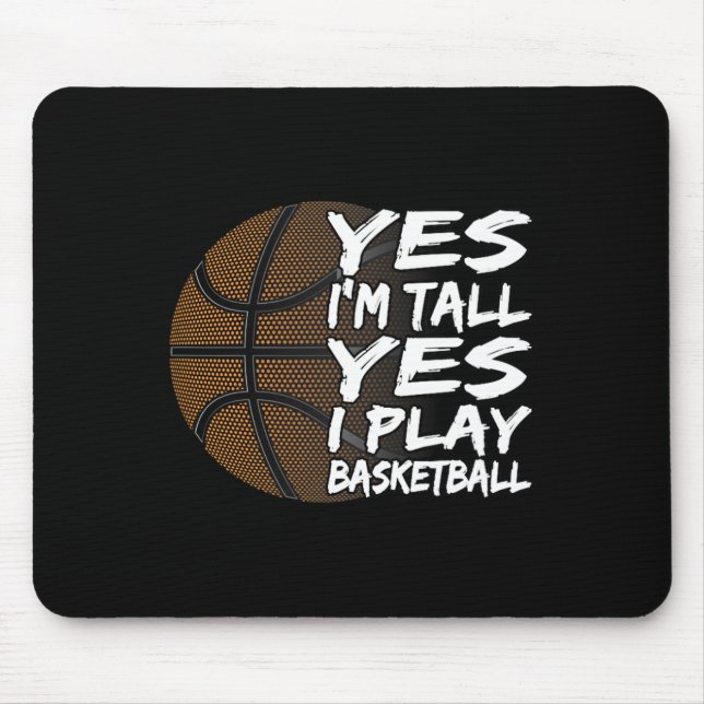 Mousepad Sim, sou alta, sim, toco desenho para homens, mulh (Frente)