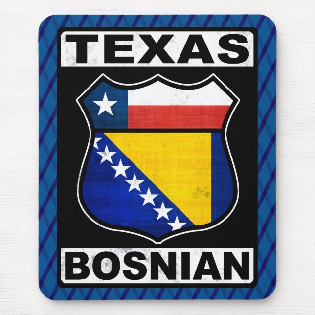 Mousepad Símbolo Americano do Texas Bósnio Mousemat (Frente)