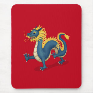 Mousepad Símbolo Astrologico do Dragão Zodíaco Chinês Verme