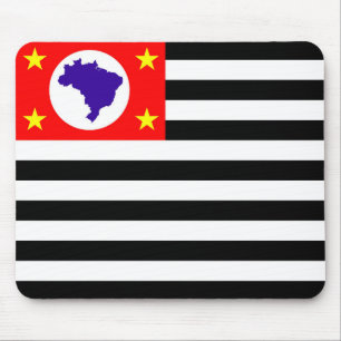 Mousepad Símbolo brasil da bandeira paulistana