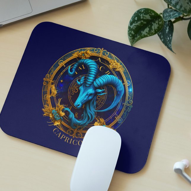 Mousepad Símbolo Celestial Zodiac Sea Goat Fantasy Capricór (Criador carregado)