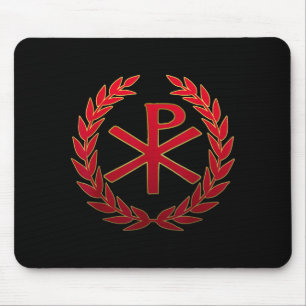 Mousepad Símbolo Chi Rho Vermelho do Império Romano SPQR
