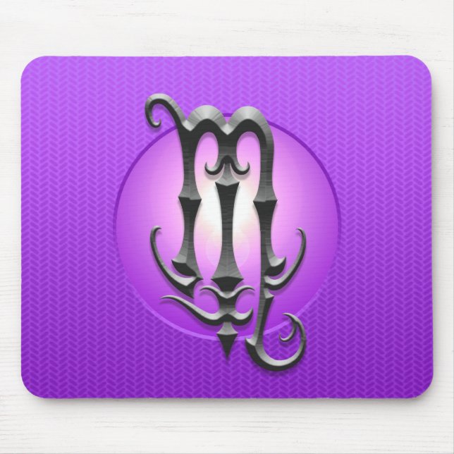 Mousepad Símbolo da Escorpião do ferro, roxo (Frente)