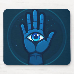 Mousepad Símbolo da Mão Mística com Olho