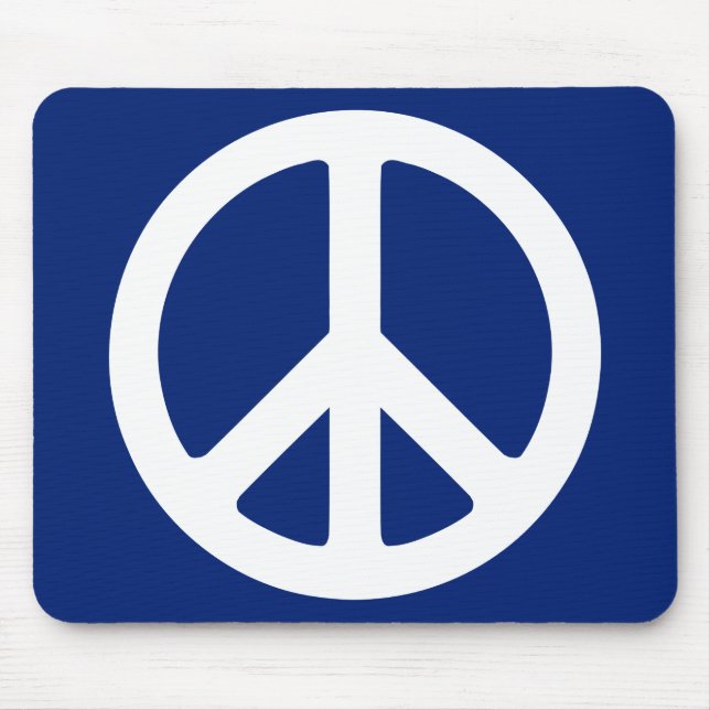 Mousepad Símbolo da Paz Azul e Branco (Frente)