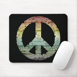 Mousepad Símbolo da Paz Boho Hippy 60s 70s