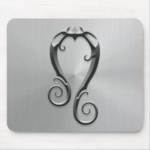 Mousepad Símbolo de aço inoxidável de Leo