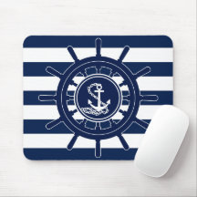 Símbolo de Âncora das Rodas do Navio, Stripes Azui