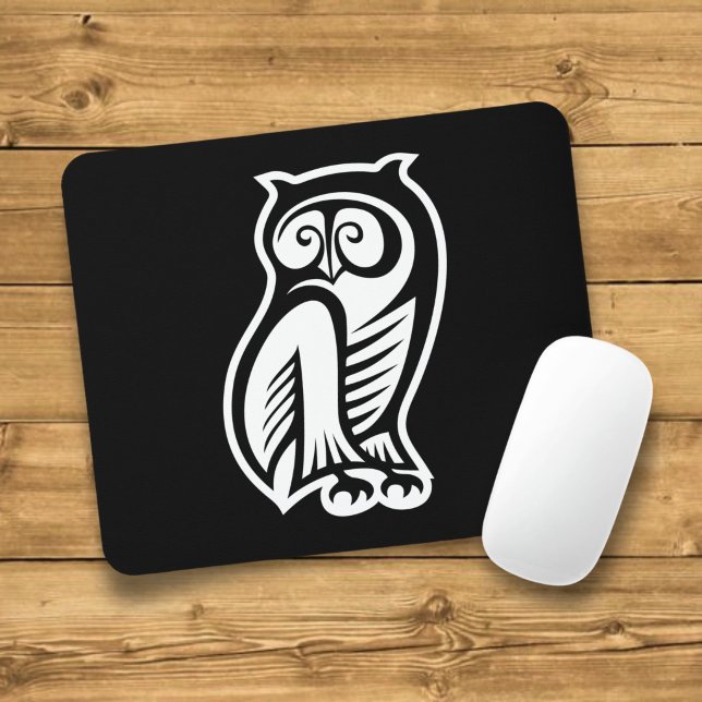 Mousepad Símbolo de Coruja Branco (Criador carregado)