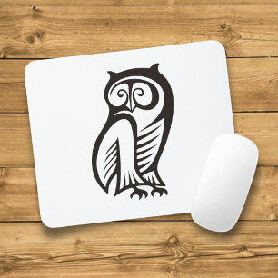 Mousepad Símbolo de coruja preto