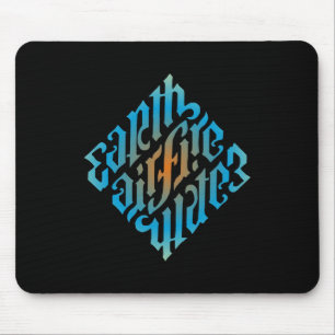 Mousepad Símbolo de Elementos Iluminados Azul