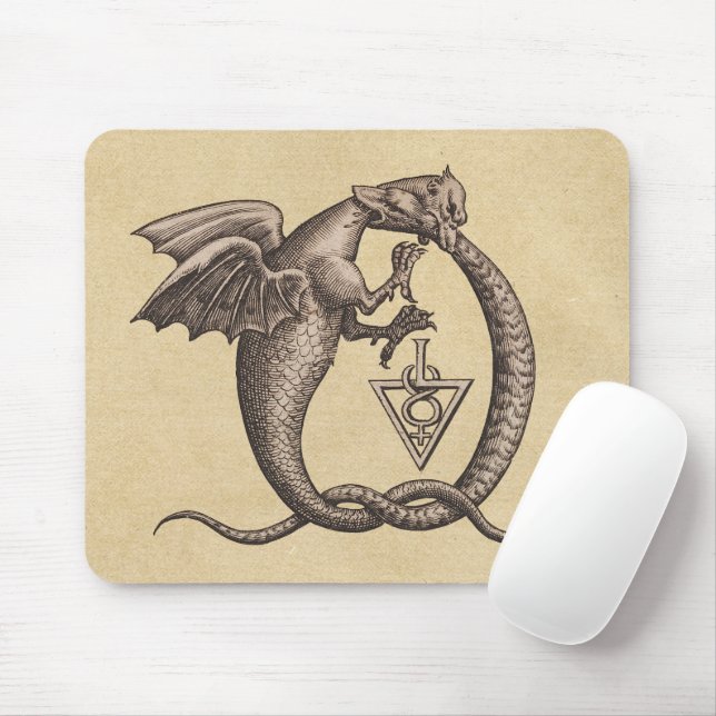 Mousepad Símbolo de enxofre e mercúrio (Com mouse)