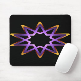 Mousepad Símbolo de Estrela Laranja Roxo da Árvore da Vida