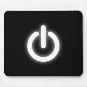 Mousepad Símbolo de Ligar Brilhante Engraçado
