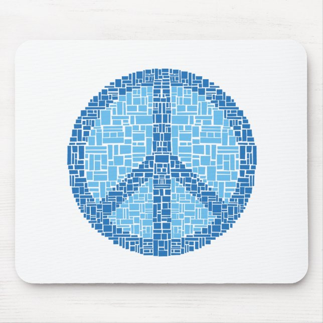 Mousepad Símbolo de paz (azul) (Frente)