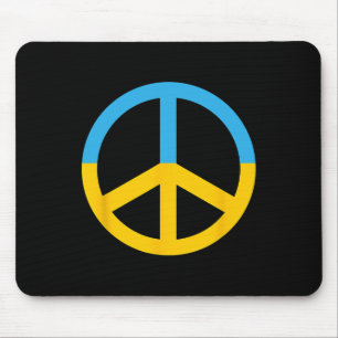 Mousepad Símbolo de Paz Com as Cores da Bandeira da Ucrânia