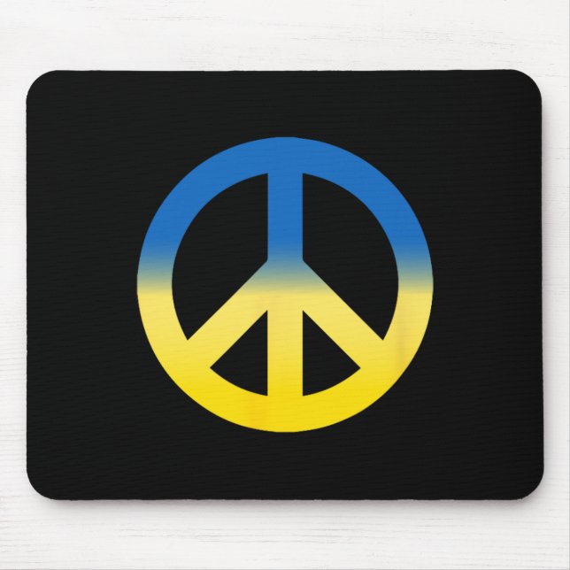 Mousepad Símbolo de Paz - Cores da Bandeira da Ucrânia com  (Frente)