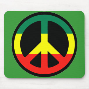Mousepad Símbolo de paz rasta
