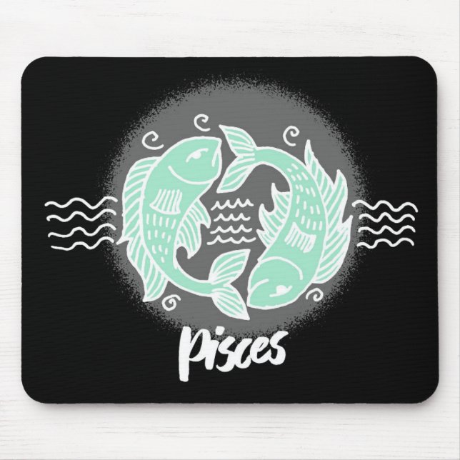 Mousepad Símbolo de Peixes Zodiac (Frente)