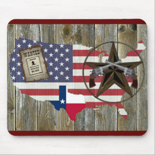 Mousepad Símbolo de pistola de dueling estrela do Texas mai