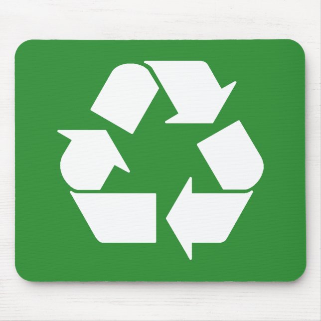 Mousepad Símbolo de Reciclagem no Verde (Frente)
