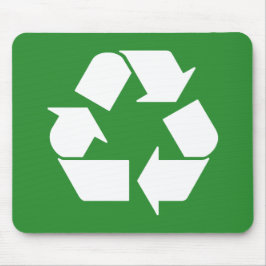 Mousepad Símbolo de reciclar em Verde