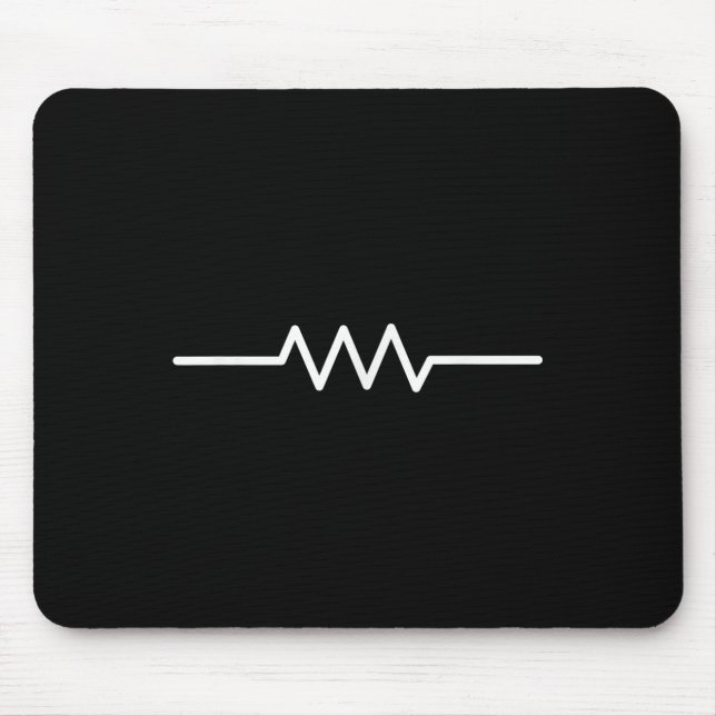 Mousepad Símbolo de resistência elétrica Circuito de Engenh (Frente)