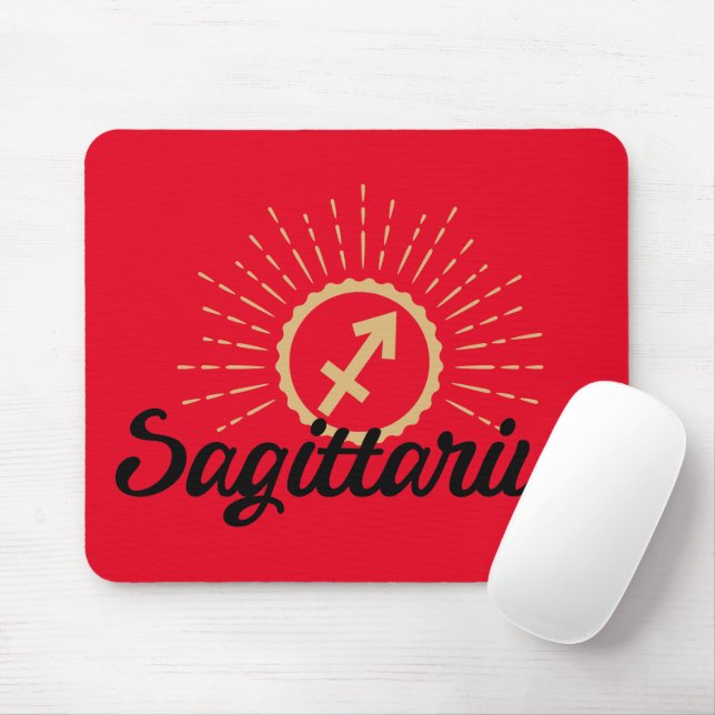 Mousepad Símbolo de Starburst Sagittarius Mouse Vermelho (Com mouse)