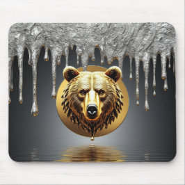 Mousepad Símbolo de Vida Selvagem do Majestoso Urso Dourado