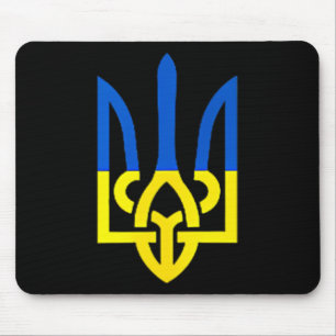 Mousepad Símbolo do Tridente Ucraniano - Suporte à Bandeira