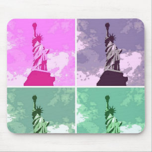 Mousepad Símbolo dos EUA do pop art da estátua da liberda