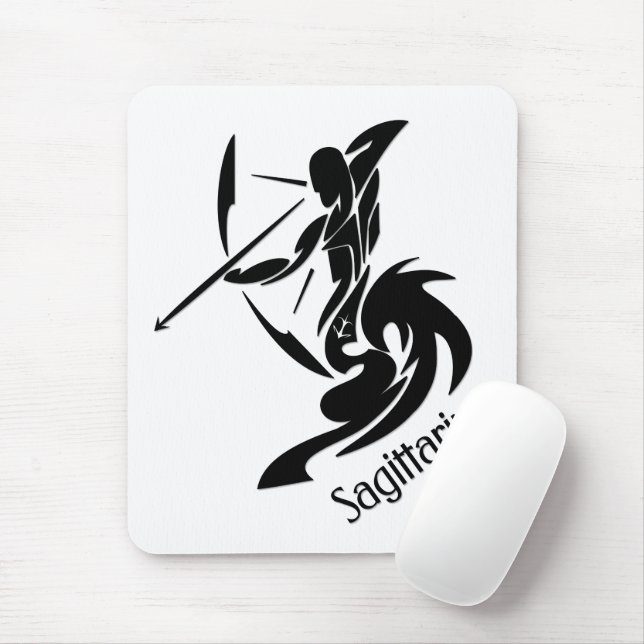 Mousepad Símbolo e Sinal Zodiac Sagitário (Com mouse)