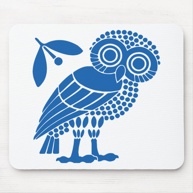 Mousepad Símbolo emblem owl bi do município de Atenas (Frente)