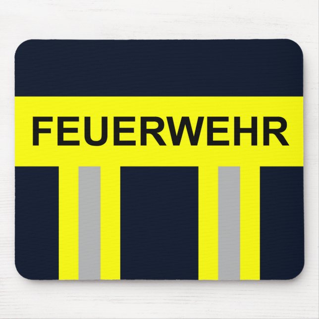 Mousepad Símbolo Feuerwehr Uniform Blau (Frente)
