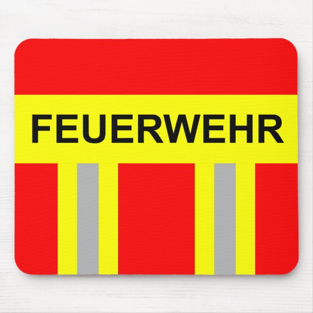 Mousepad Símbolo Feuerwehr Uniform Rot (Frente)