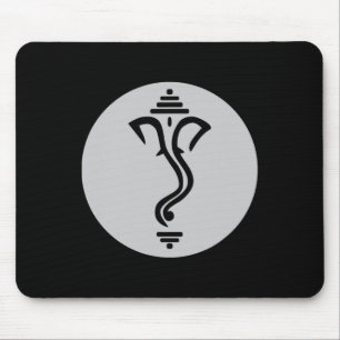 Mousepad Símbolo Ganesha Meditação Espiritual Índia Yoga 