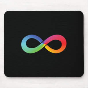 Mousepad Símbolo Infinito Arco-Íris Neurodive de Consciênci