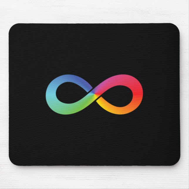 Mousepad Símbolo Infinito Arco-Íris Neurodive de Consciênci (Frente)